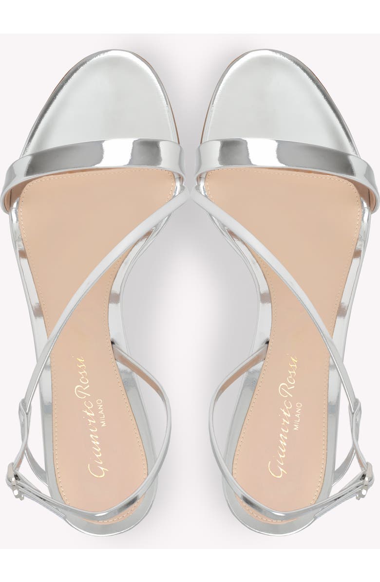 Gianvito Rossi Manhattan 95 Sandal, Alternate, color, Metallic Silver Leather