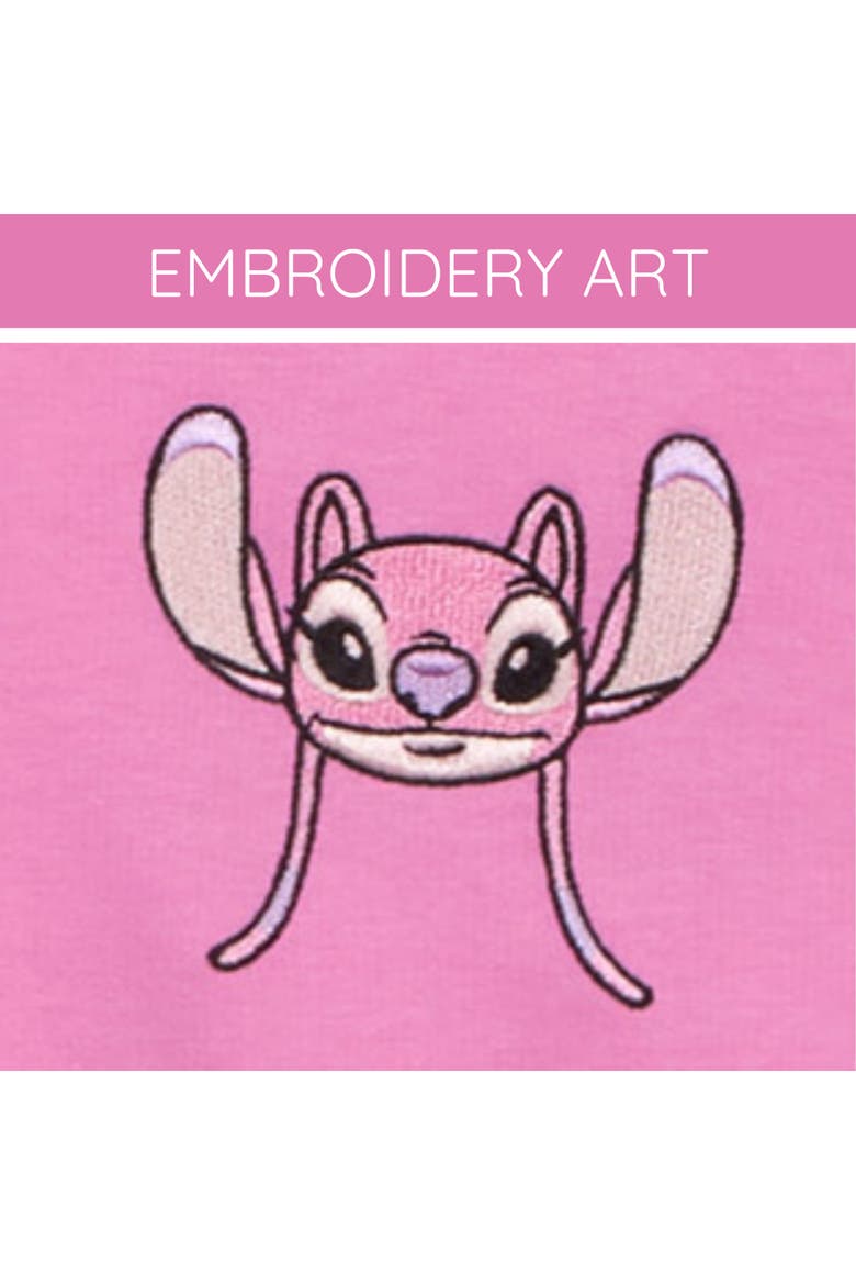 Lilo & Stitch Fleece Zip-Up Hoodie, Alternate, color, Angel Pink