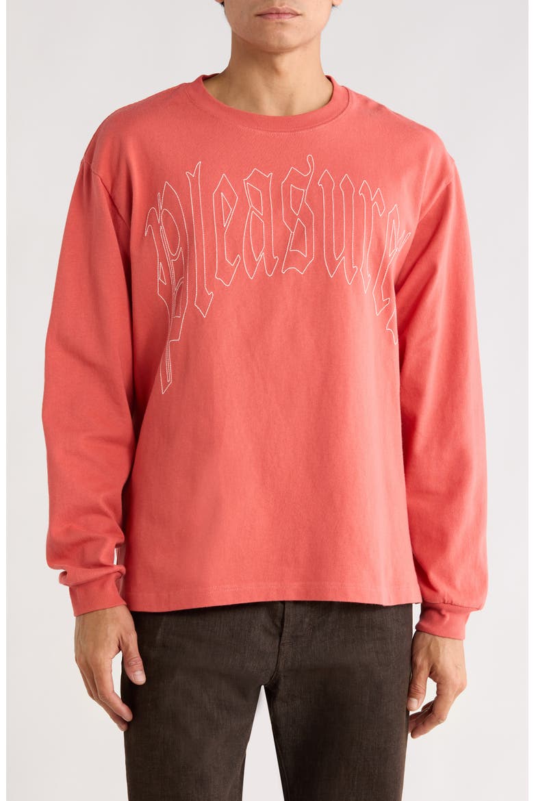 Twitch Embroidered Long Sleeve T-Shirt, Main, color, FIESTA