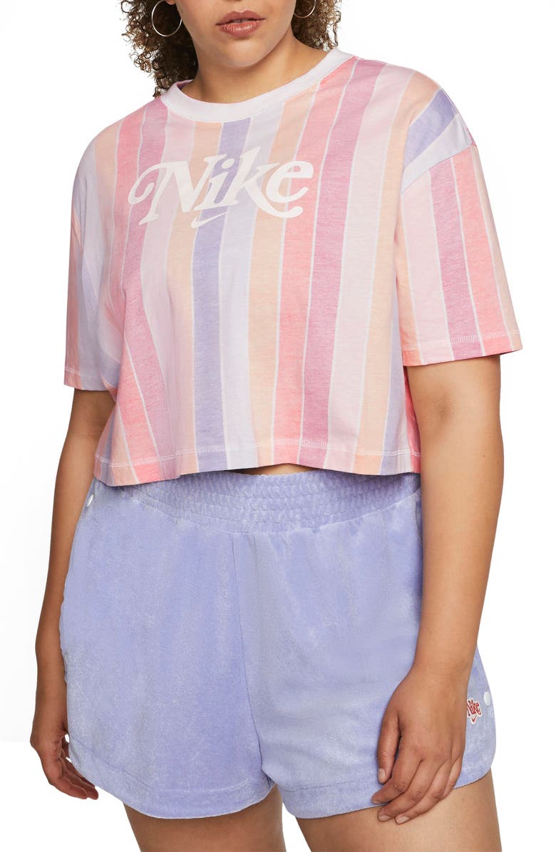 Nike Sportswear Stripe Crop Top, Main, color,