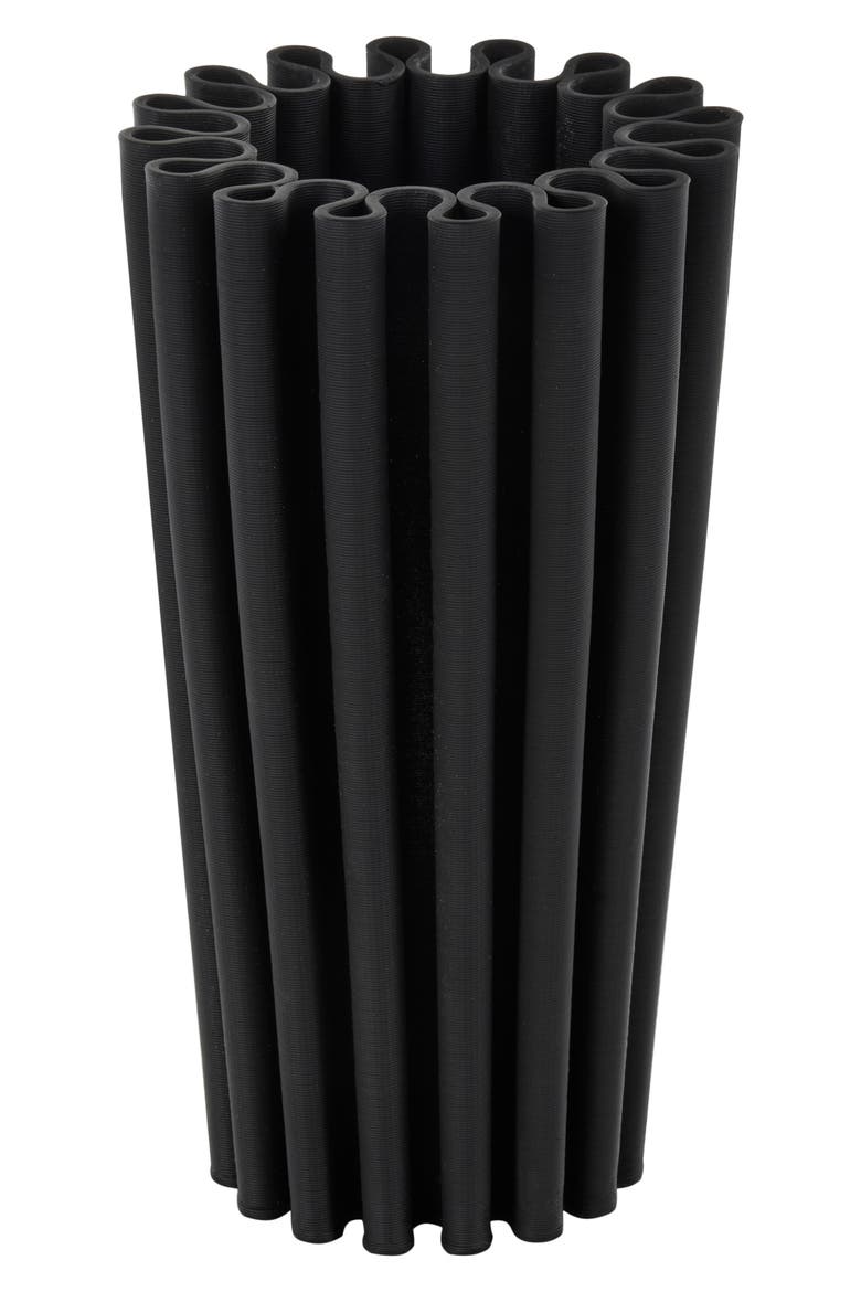 Ceramic Vase, Main, color, BLACK
