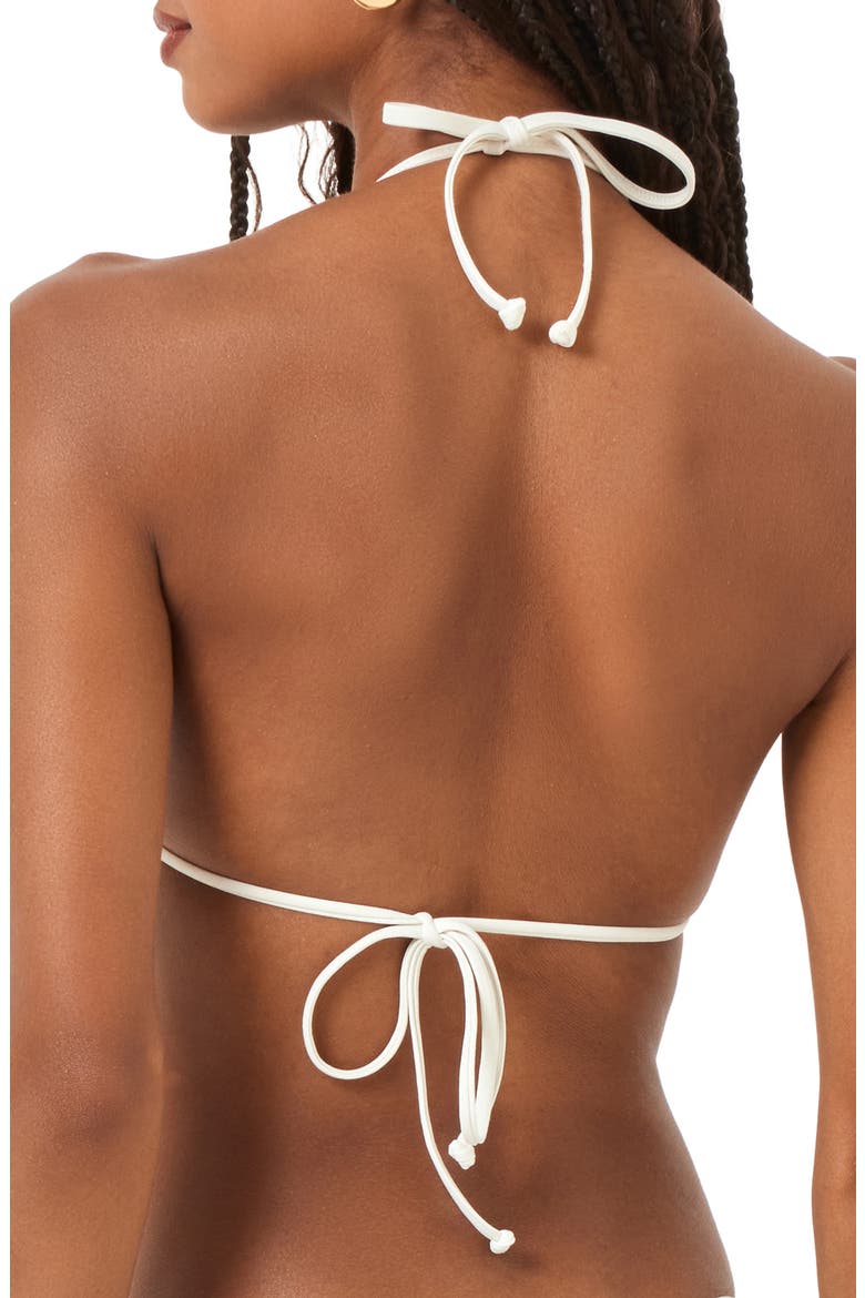 Triangle Bikini Top, Alternate, color, BLACK/ CREAM