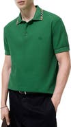 Burberry Check Trim Cotton Polo Shirt