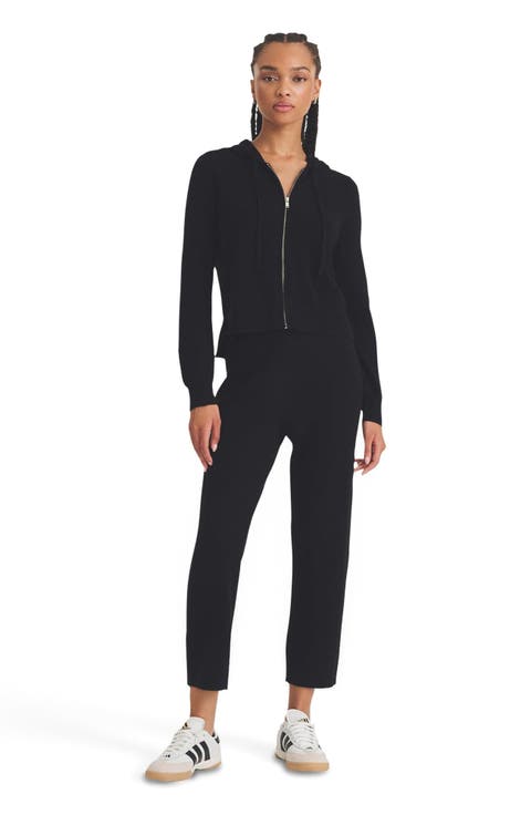 Signature Cashmere Cropped Zip Up Hoodie