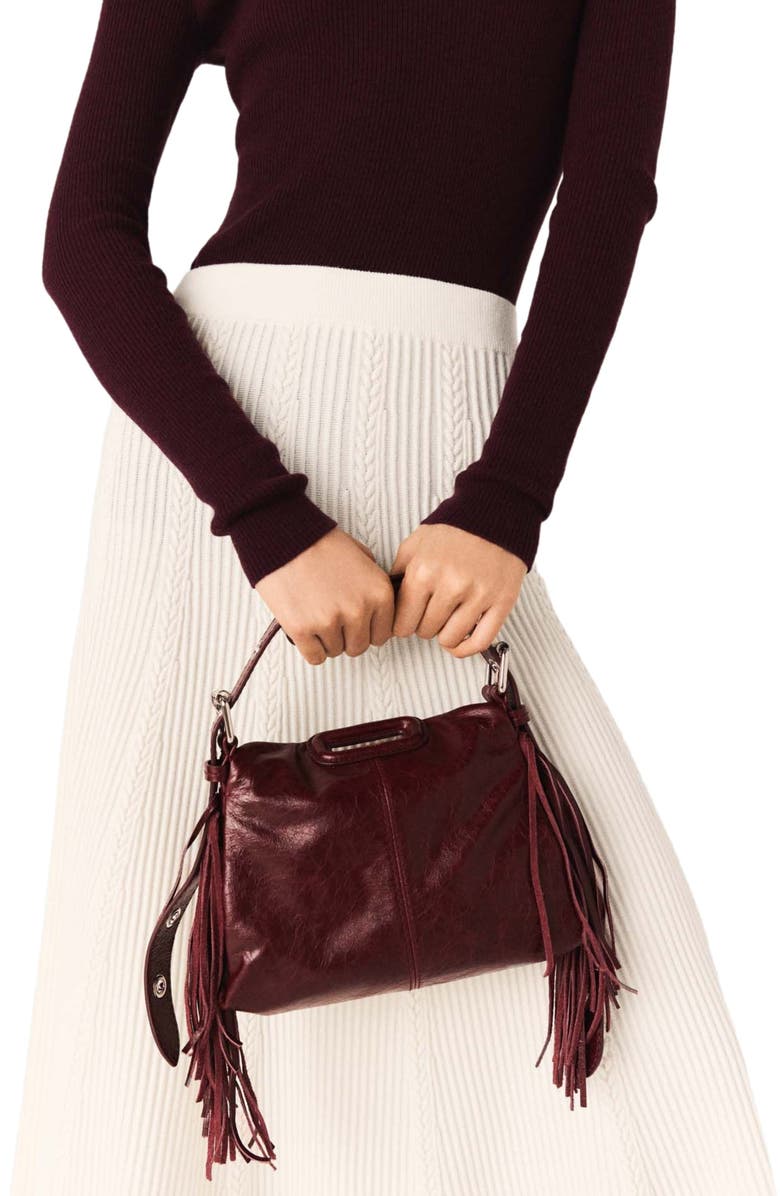 maje Long knit skirt, Alternate, color, Ecru