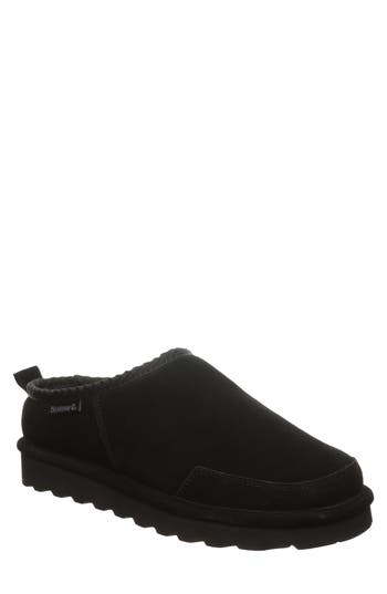Bearpaw Damian Faux Fur Lined Clog Slipper In Black