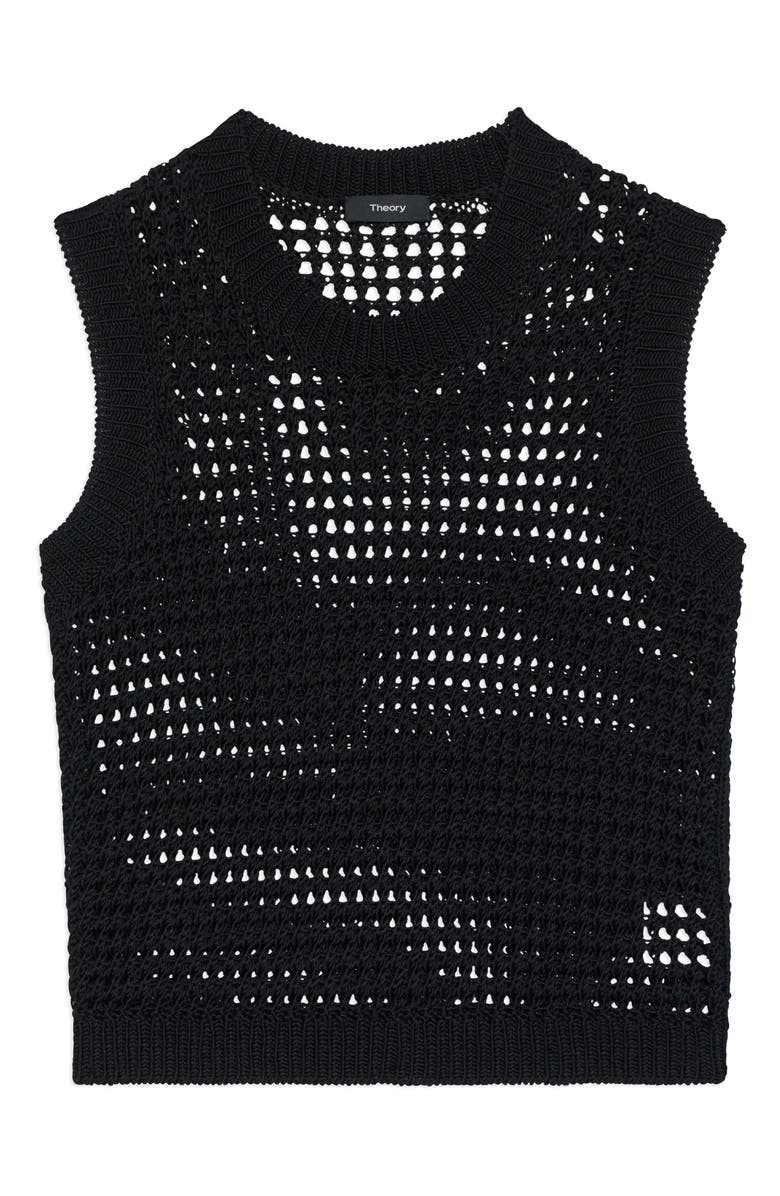 Theory Open Stitch Pima Cotton Sweater Vest, Alternate, color, 
