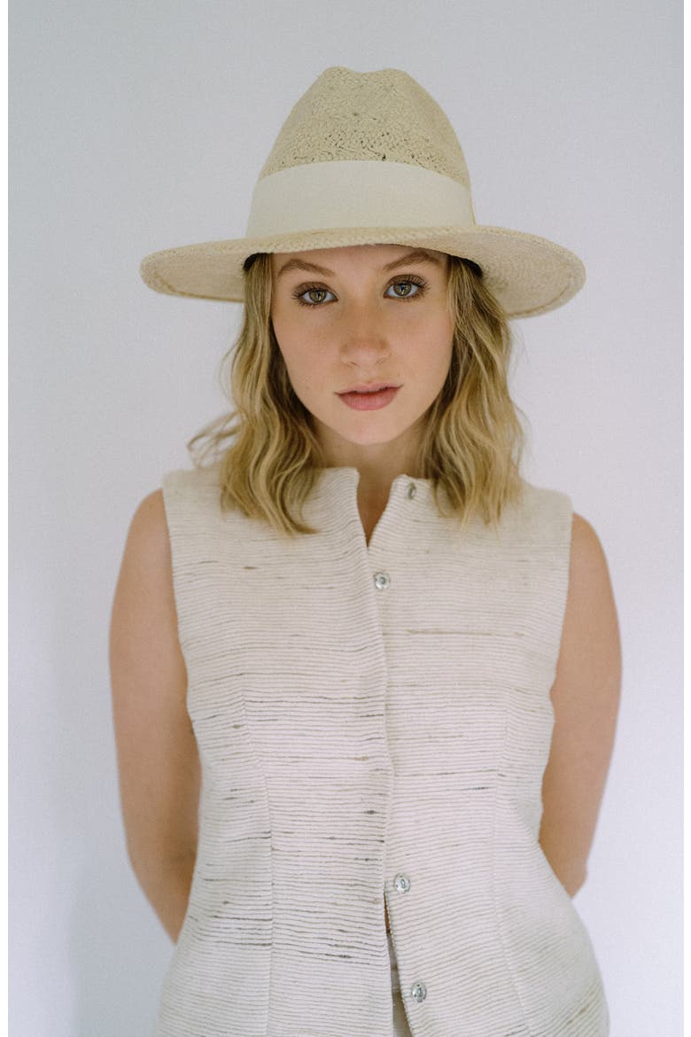 Panama Straw Hat, Alternate, color, WHITE