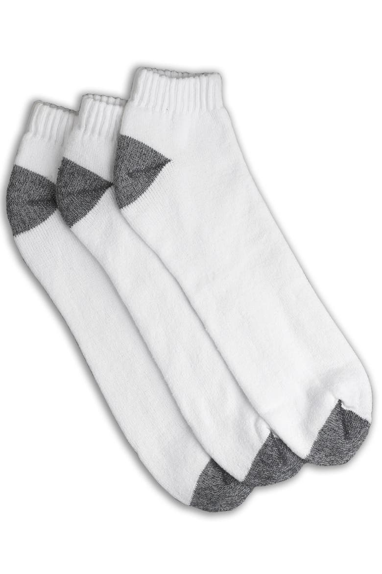 3-pk Continuous Comfort Low Cut Socks, Main, color, WHITE