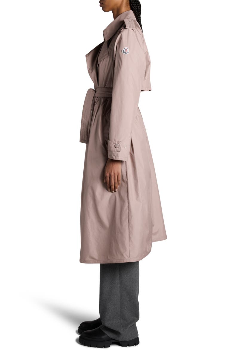 Moncler Barbentane Trench Coat, Alternate, color, Pink Taupe