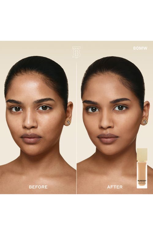 Burberry 80 Medium Warm Beyond Wear Perfecting Matte Foundation 30ml In 80 Medium Warm
