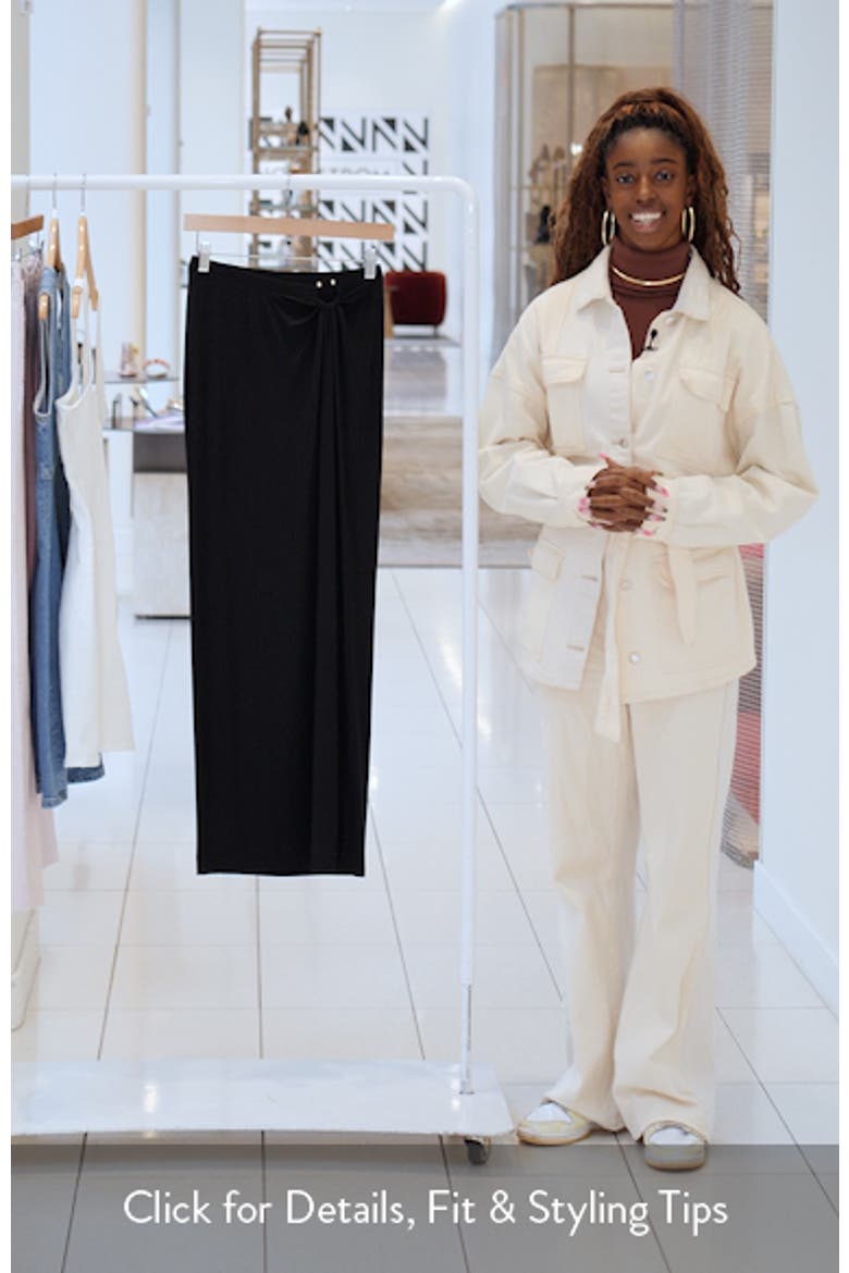 Ruched Jersey Maxi Skirt video