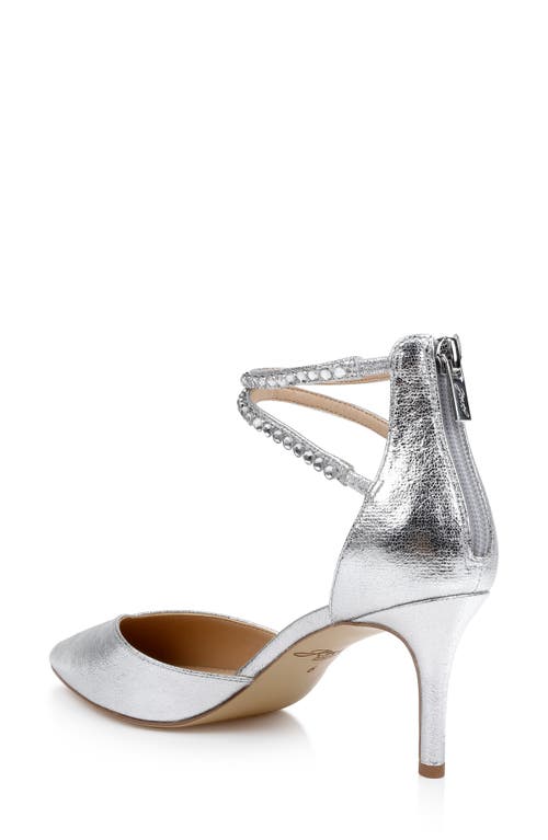 Jewel Badgley Mischka Emmi Ankle Strap Pointed Toe Pump