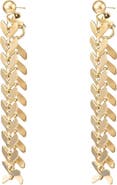 Bearfruit Jewelry Elara Chevron Drop Earrings Bold Trendy Statement