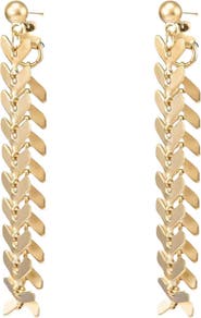 Bearfruit Jewelry Elara Chevron Drop Earrings Bold Trendy Statement