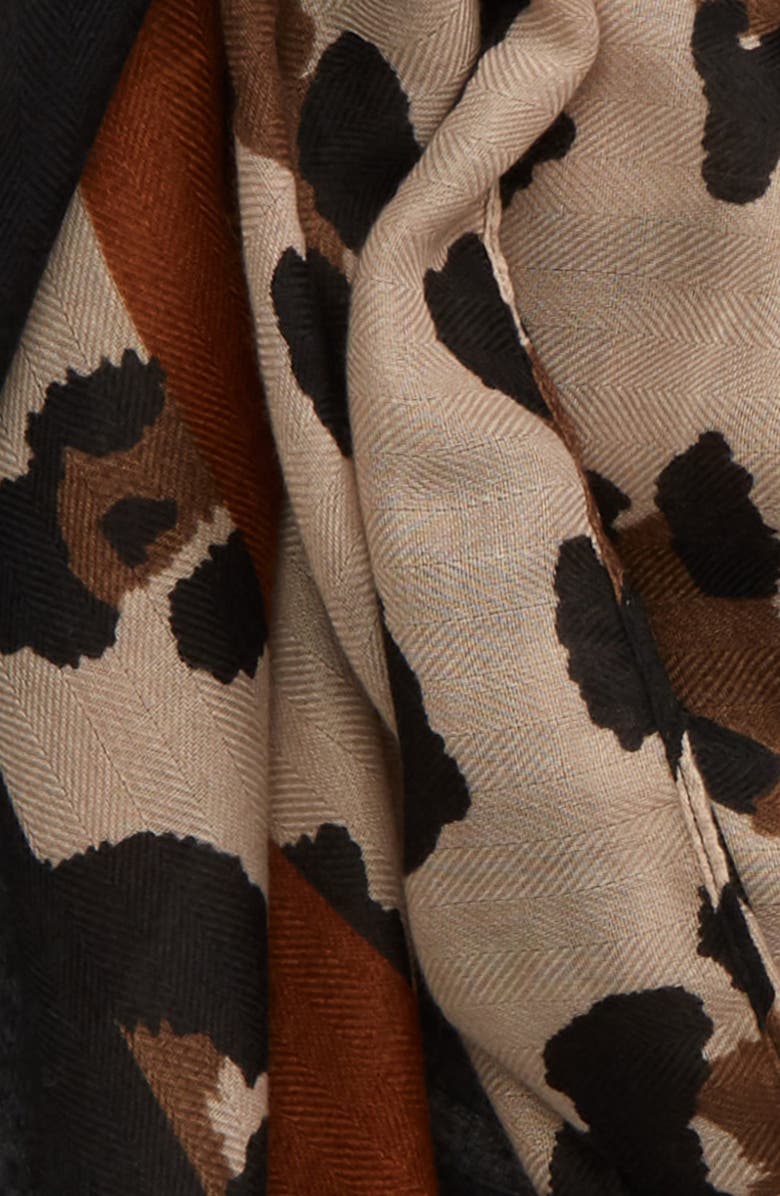 Sole Society Leopard Print Scarf, Alternate, color,