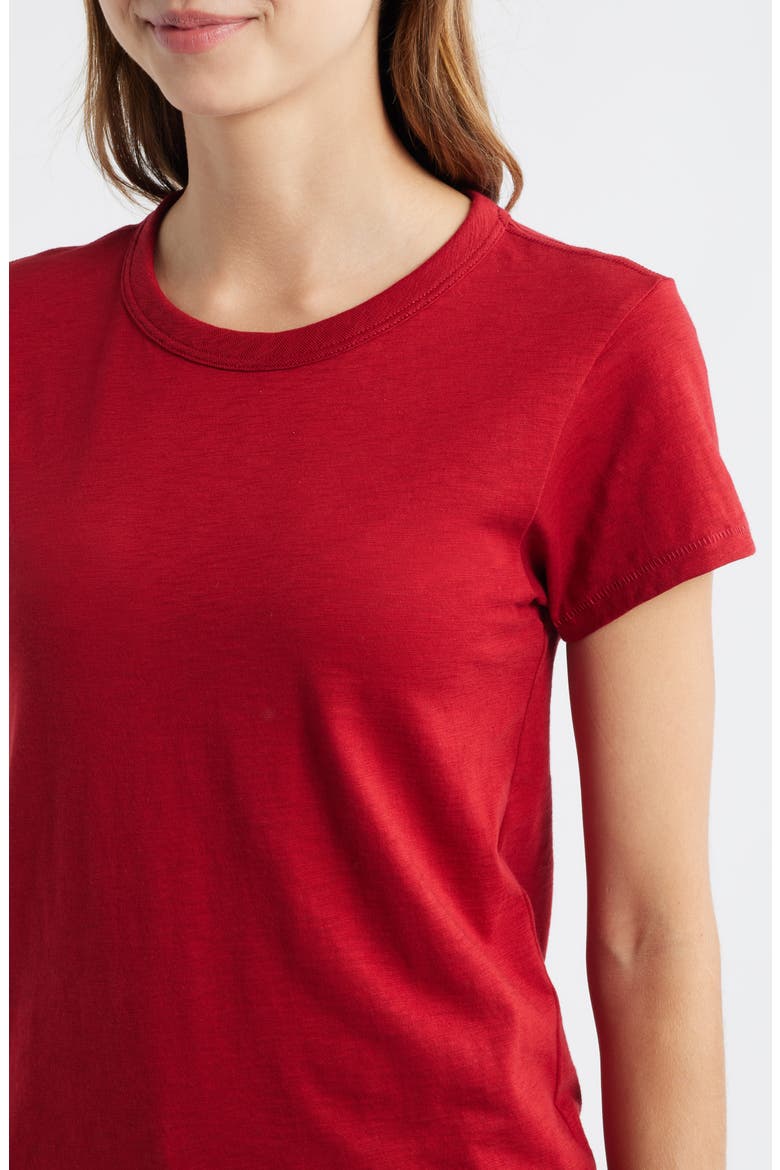 The Slub Cotton T-Shirt, Alternate, color, RUBY