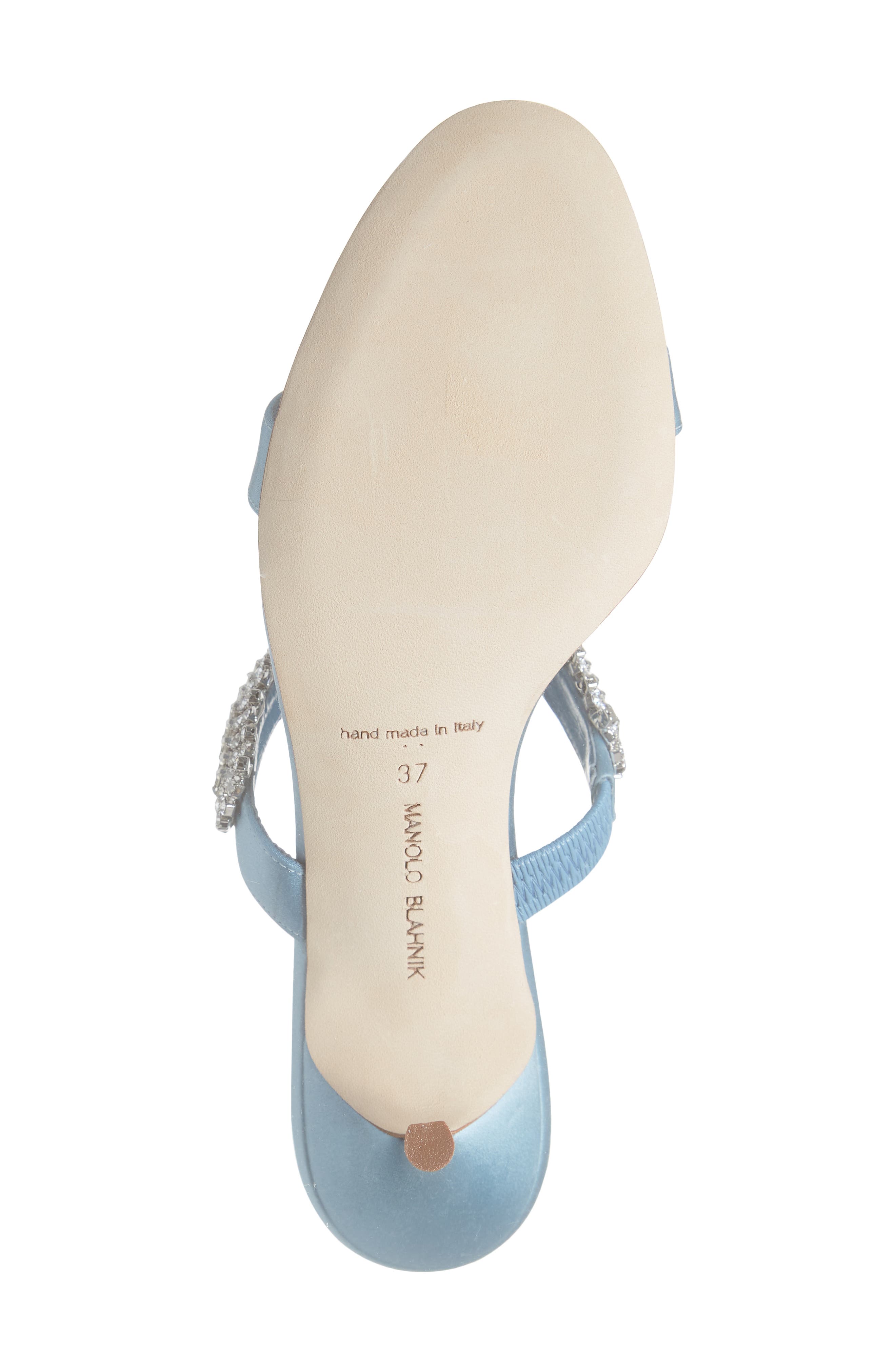 Manolo Blahnik Sako Crystal Embellished Sandal, Alternate, color, 