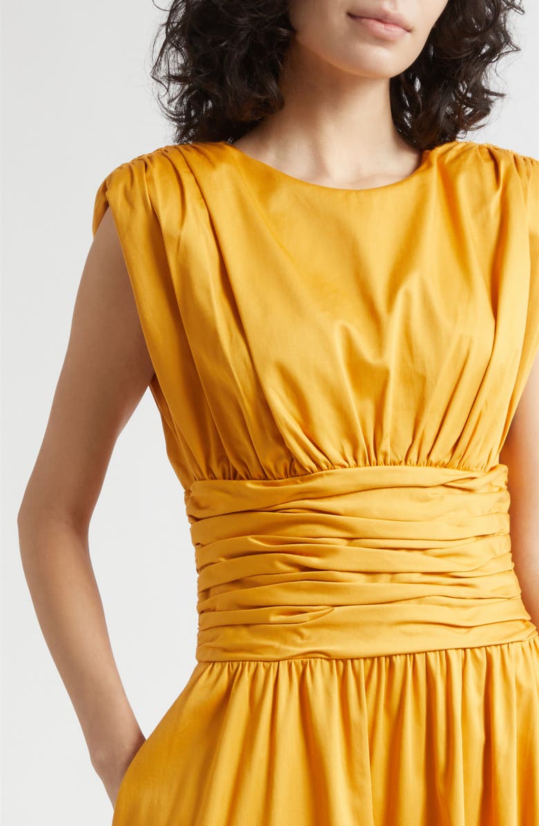 Toccin Evangeline Ruched A-Line Dress, Alternate, color, Marigold
