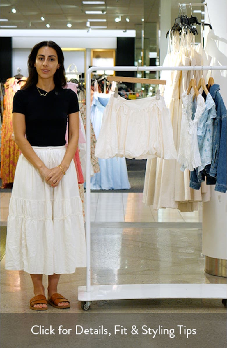 Ruched Tie Bubble Miniskirt, sales video thumbnail