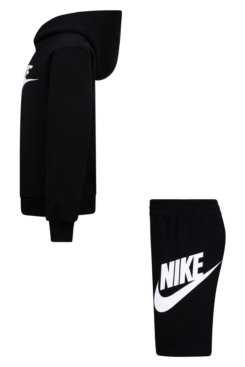 Kids' Club Hoodie & Shorts Set, Alternate, color, BLACK