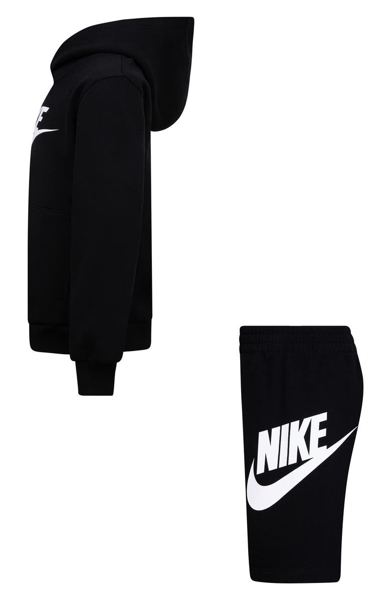 Nike Kids' Club Hoodie & Shorts Set, Alternate, color, Black