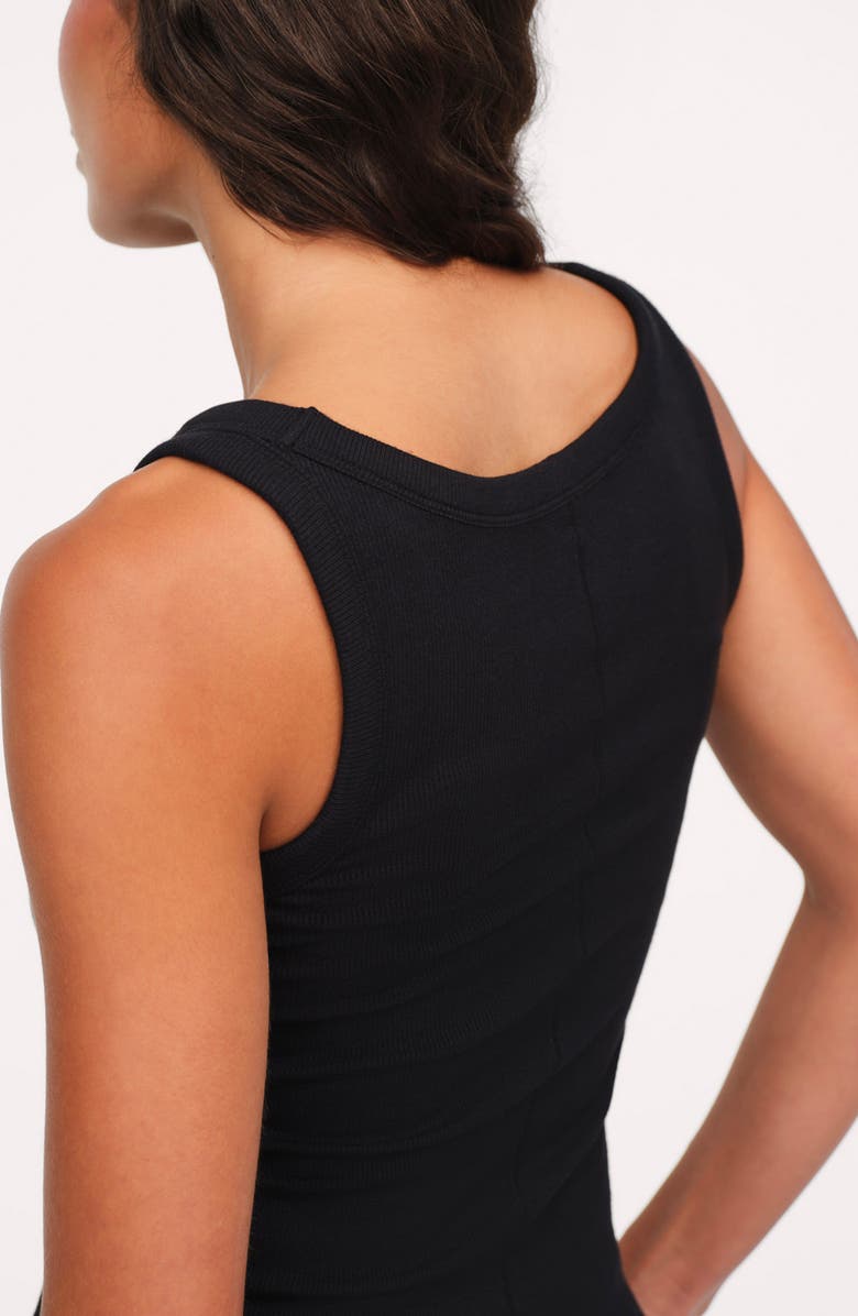 nuuds Slinky Rib Knit Stretch Modal Jersey Tank, Alternate, color, Black