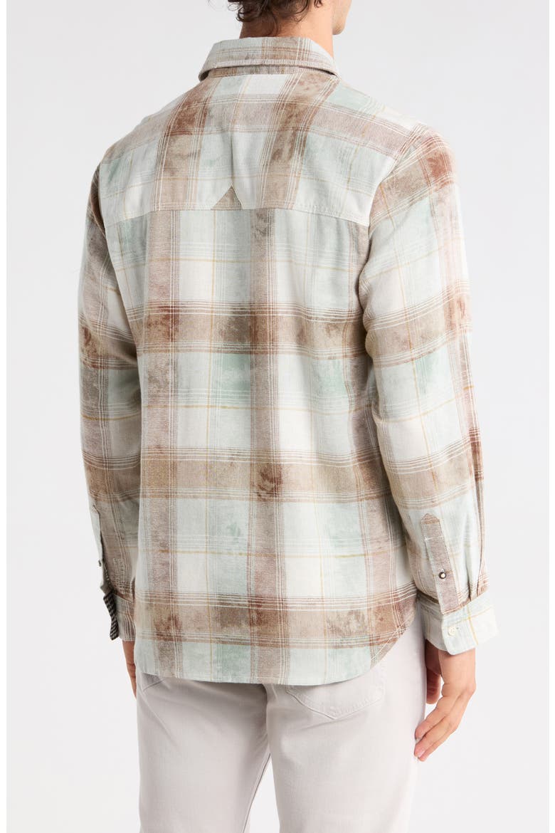 Relaxed Fit Washed Check Button-Up Shirt, Alternate, color, TAHITIAN TEAL CHECK
