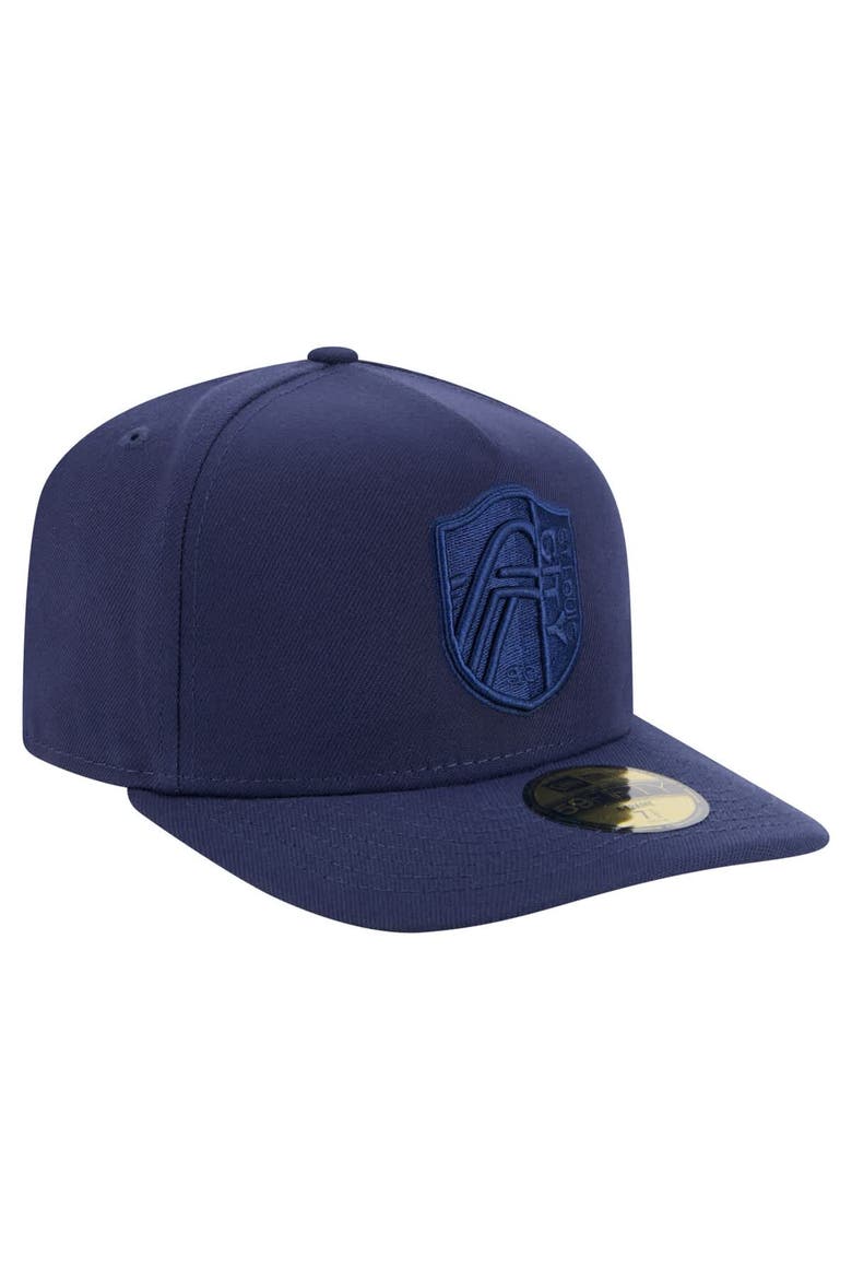 Men's New Era Navy St. Louis City SC Color Pack A-Frame 59FIFTY Fitted Hat, Alternate, color, Navy