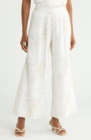 JASON WU Metallic Embroidered Pants