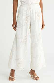 Metallic Embroidered Pants