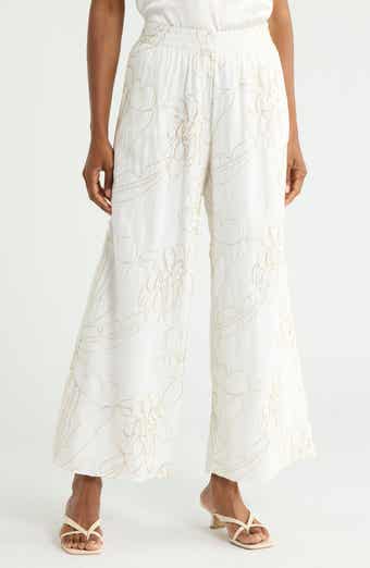 Metallic Embroidered Pants
