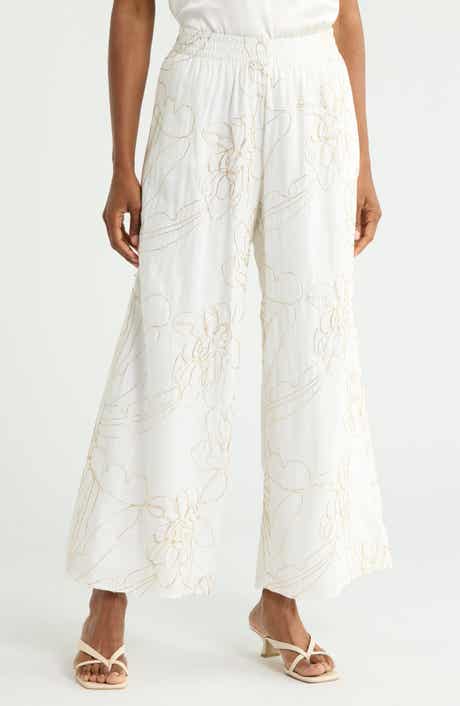 Metallic Embroidered Pants