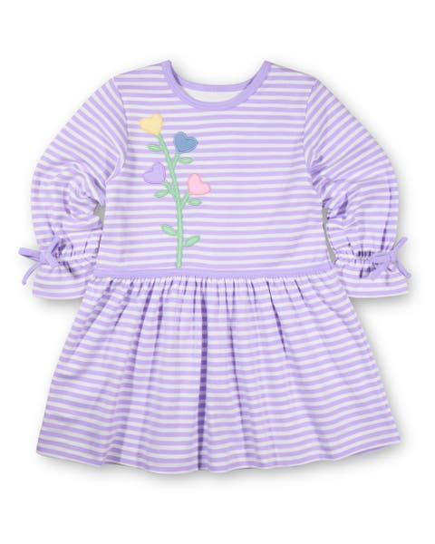 Knit Dress With Heart Flowers (Toddler, Little Kid)
