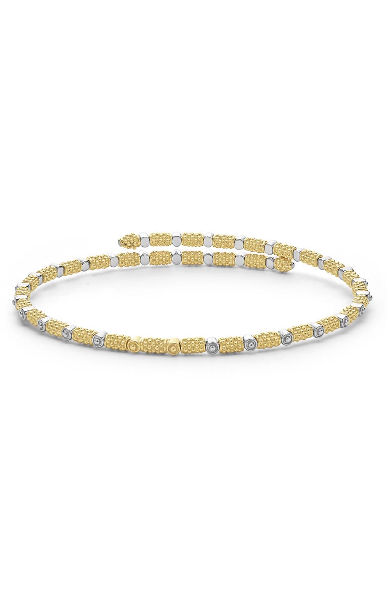LAGOS Signature Caviar Superfine Diamond Wrap Bracelet, Alternate, color, Gold