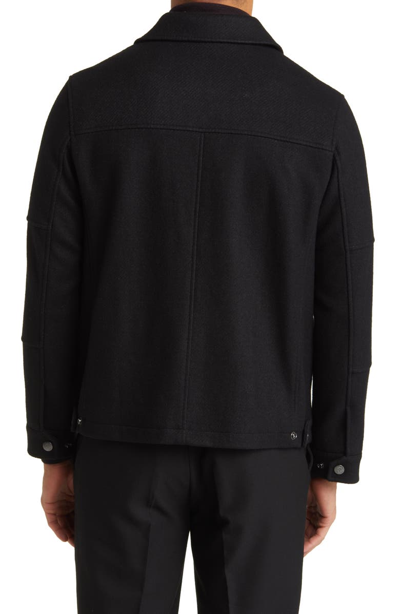 Hart Schaffner Marx Paloma Wool Blend Twill Jacket, Alternate, color, Black Twill