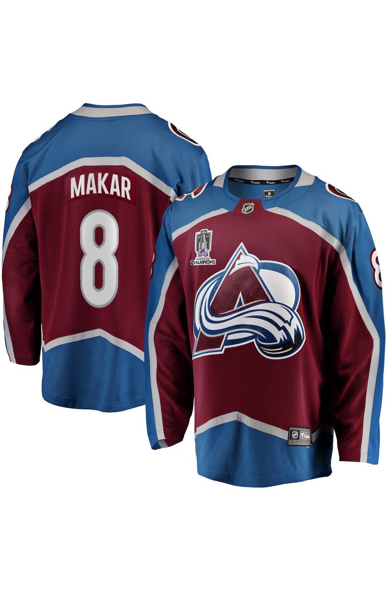 FANATICS Men's Fanatics Branded Cale Makar Burgundy Colorado Avalanche 2022 Stanley Cup Champions Breakaway Patch Player Jersey, Main, color, 