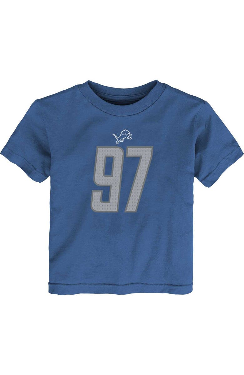 Nike Toddler Nike Aidan Hutchinson Blue Detroit Lions Player Name & Number T-Shirt, Alternate, color, 