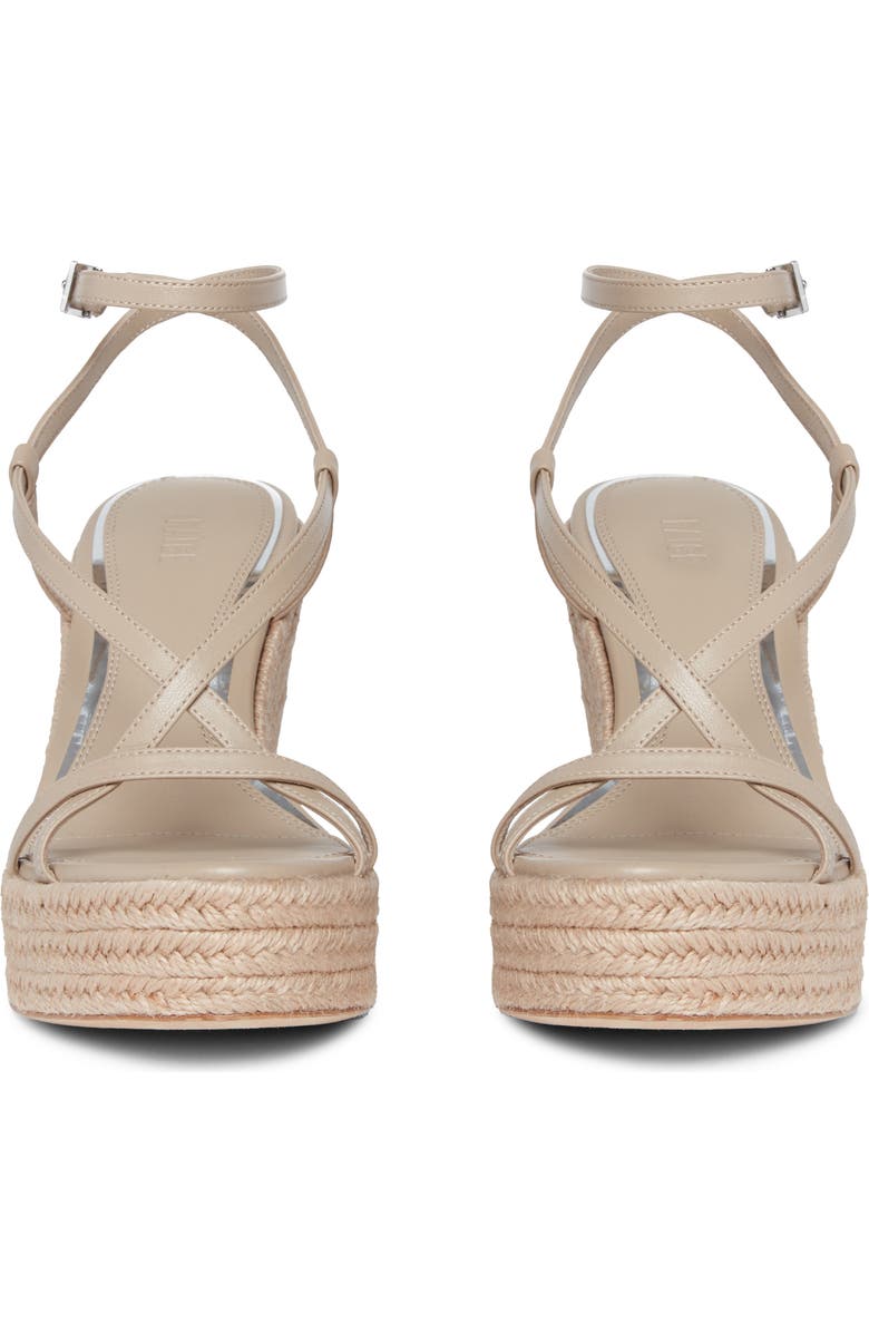PAIGE Marlow Ankle Strap Espadrille Platform Wedge Sandal, Alternate, color, Light Tan