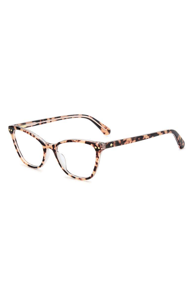 Kate Spade New York elora 50mm cat eye reading glasses, Alternate, color, Crystal Havana