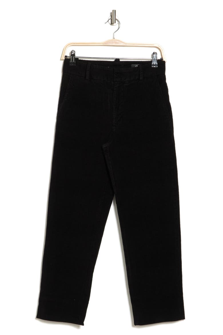 Elvie High Waist Corduroy Pants, Alternate, color, TRUE BLACK