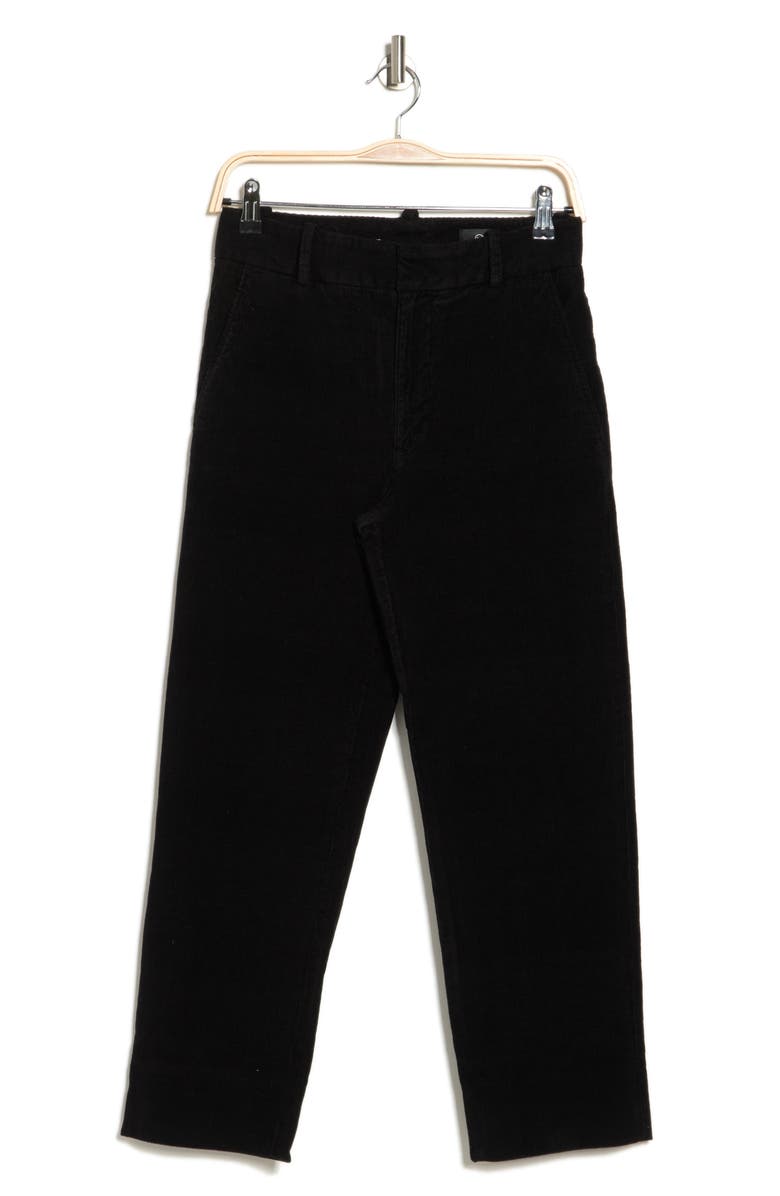 AG Elvie High Waist Corduroy Pants, Alternate, color, True Black