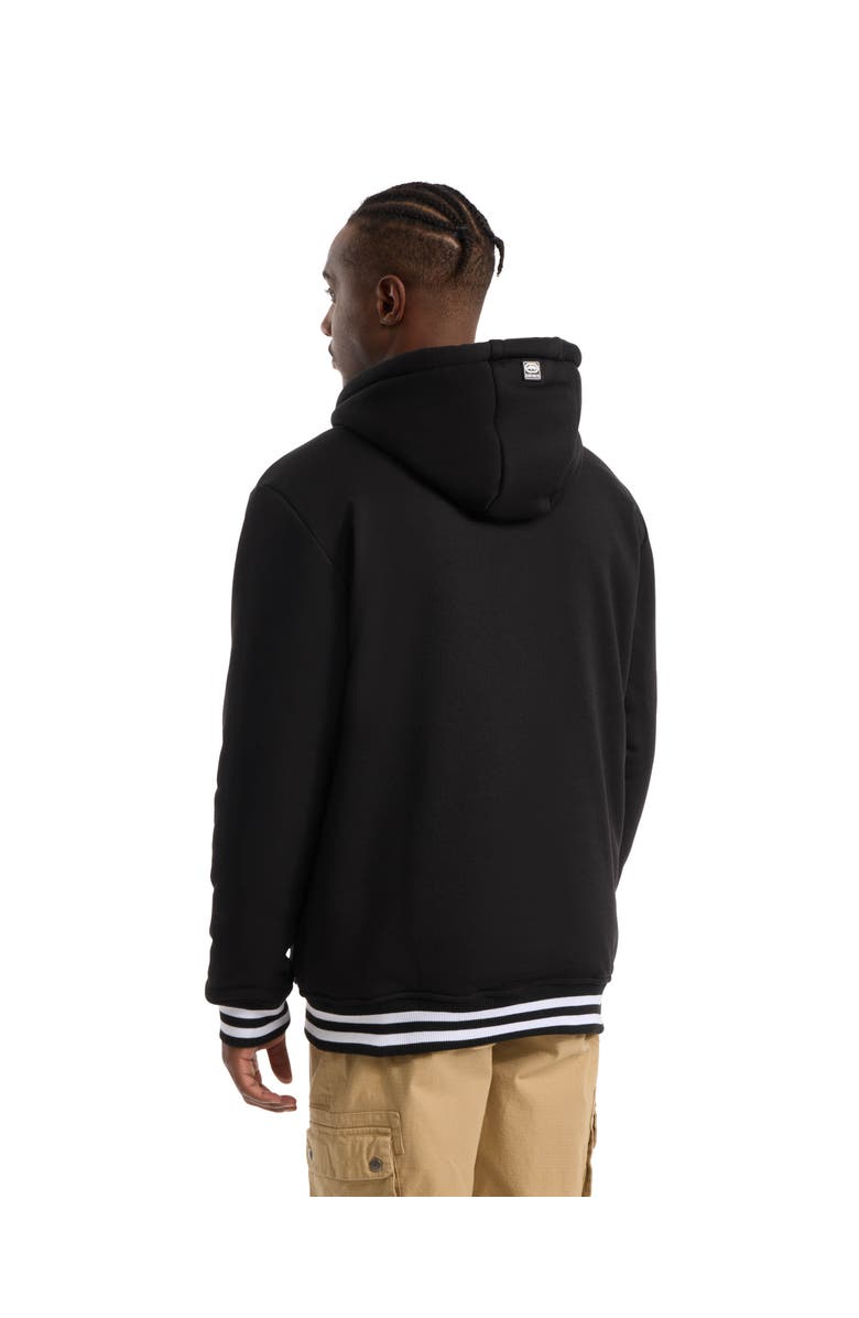 Ecko Unltd. Men's Homecoming faux shearling Varsity Jacket, Alternate, color, Black