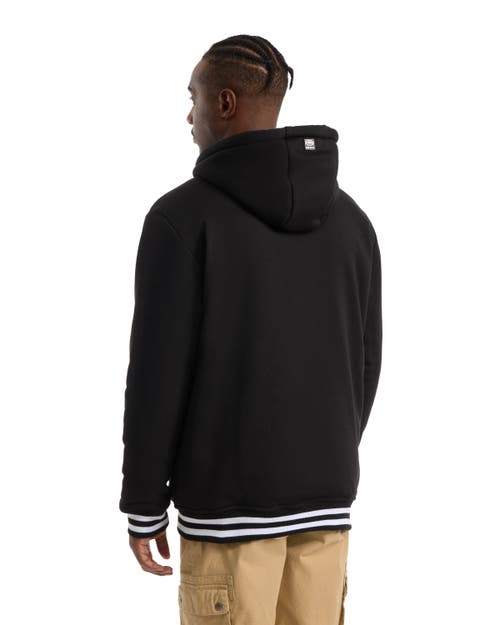 Ecko Unltd Homecoming Faux Shearling Varsity Jacket In Black