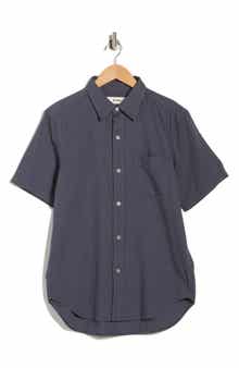 BUCK MASON Draped Twill Short Sleeve Button-Up Shirt