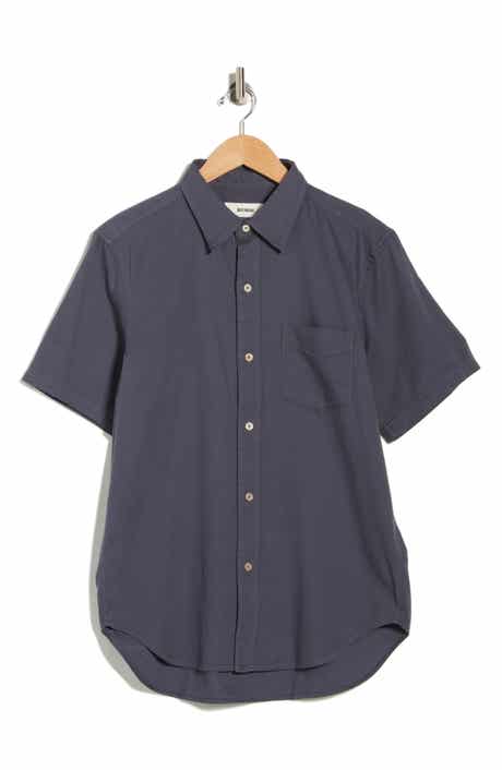 BUCK MASON Draped Twill Short Sleeve Button-Up Shirt