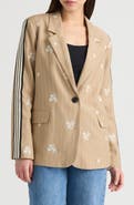 NVLT Embroidered Pinstripe Blazer