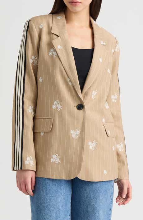 NVLT Embroidered Pinstripe Blazer