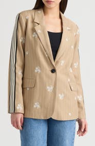NVLT Embroidered Pinstripe Blazer