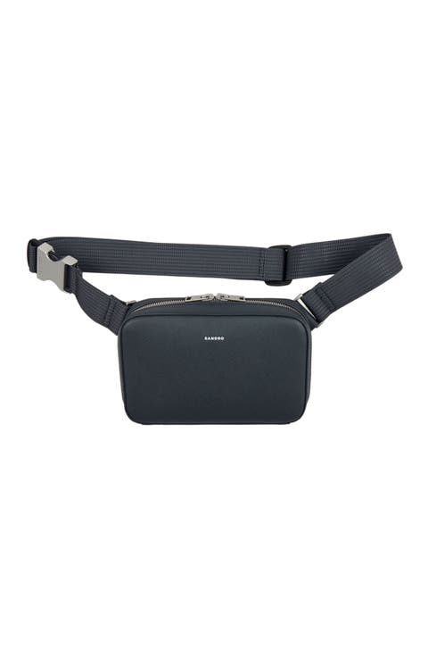 Small reconstitued leather bag